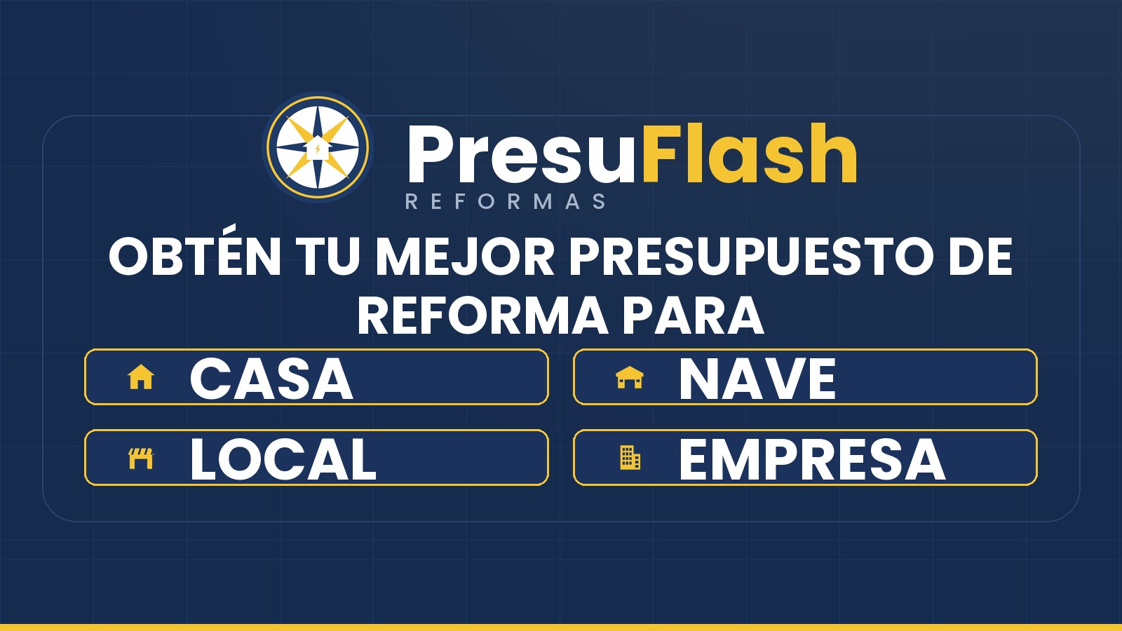 Presupuestos de reforma para casa, nave, local o empresa